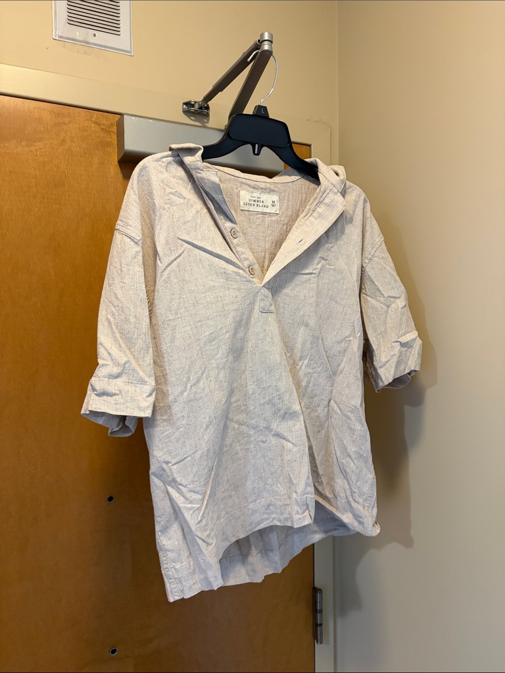 Abercrombie & Fitch Linen Blend Pullover — Light Taupe